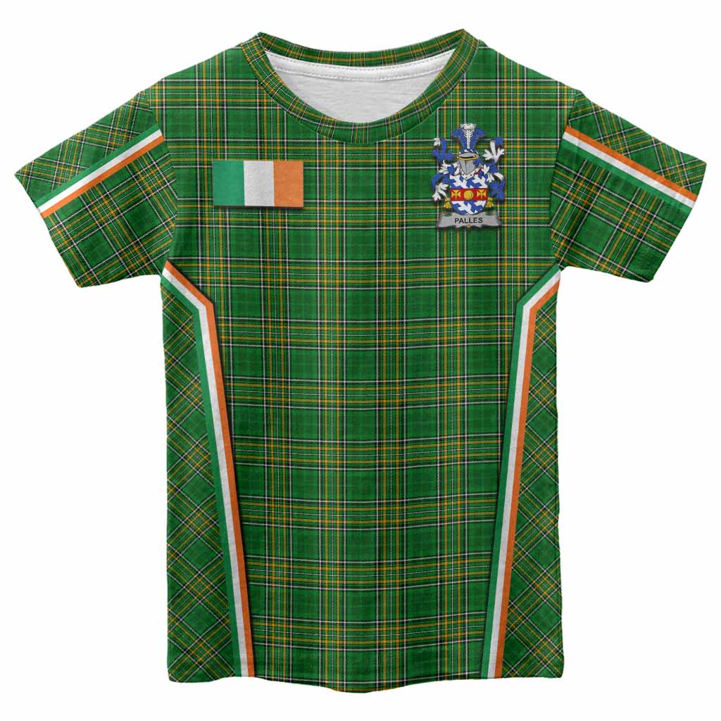 Palles Irish Clan Coat of Arm Tartan Kid T-shirt Flag Style