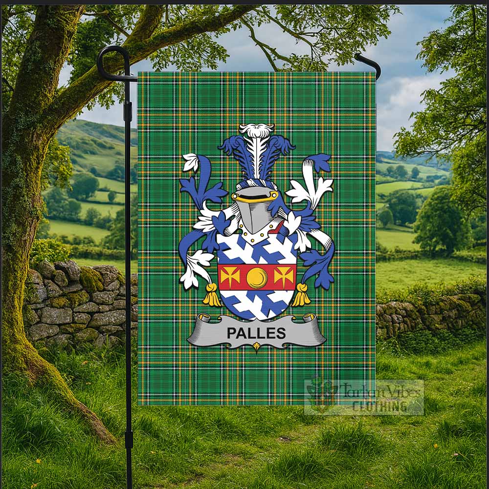 Palles Irish Clan Tartan Flag with Coat of Arms