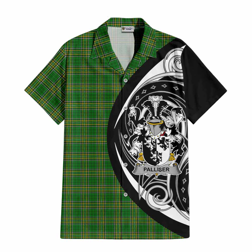 Tartan Vibes Clothing Palliser Irish Clan Short Sleeve Button Shirt Celtic Circle Style