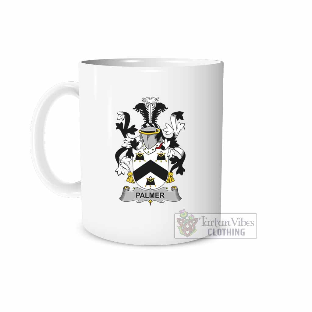 Palmer Irish Clan Coat of Arms Ceramic Mug White - 2D-tartanvibesclothing