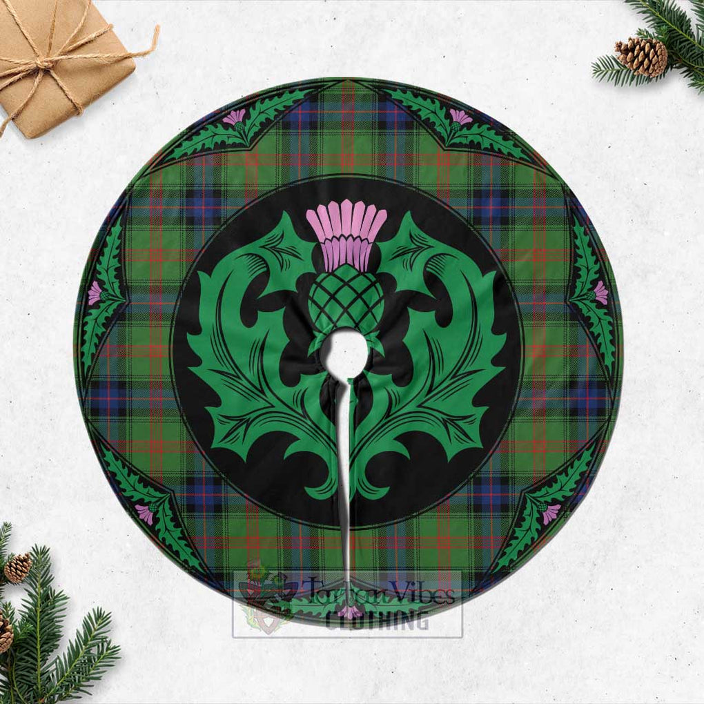 Park Tartan Christmas Tree Skirt Scottish Thistle Style Casual Tree Skirts - Tartan Vibes Clothing