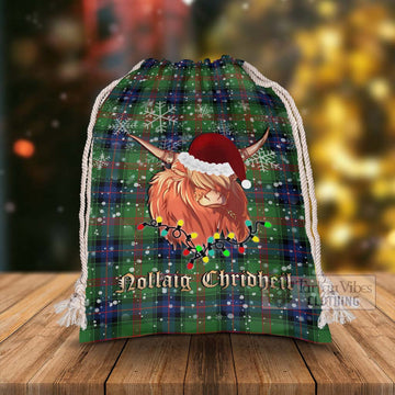 Park Tartan Christmas Santa's Bag with Twinkle Highland Cattle - Tartan Vibes Clothing
