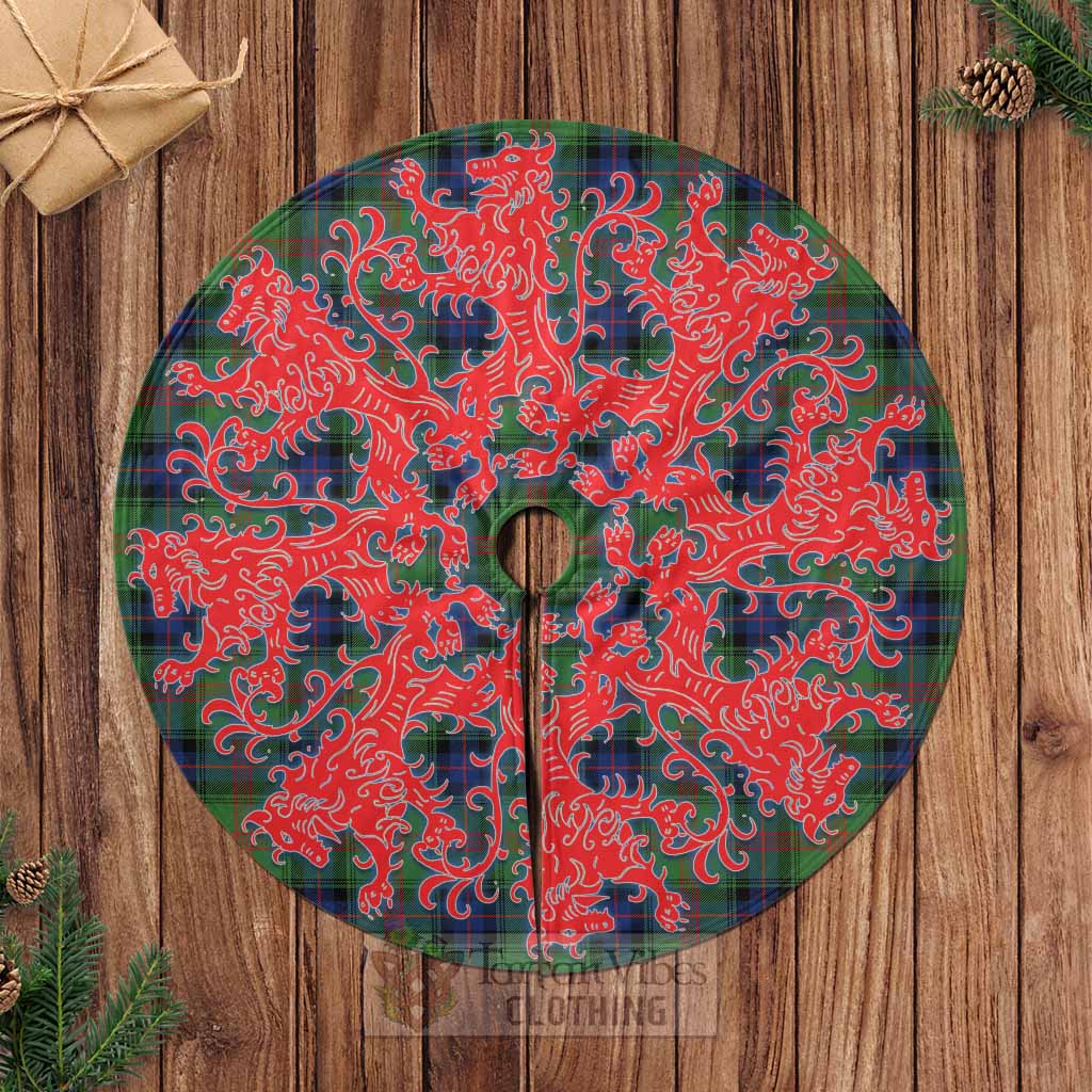 Park Tartan Christmas Tree Skirt Lion Rampant Style Casual Tree Skirts - Tartan Vibes Clothing