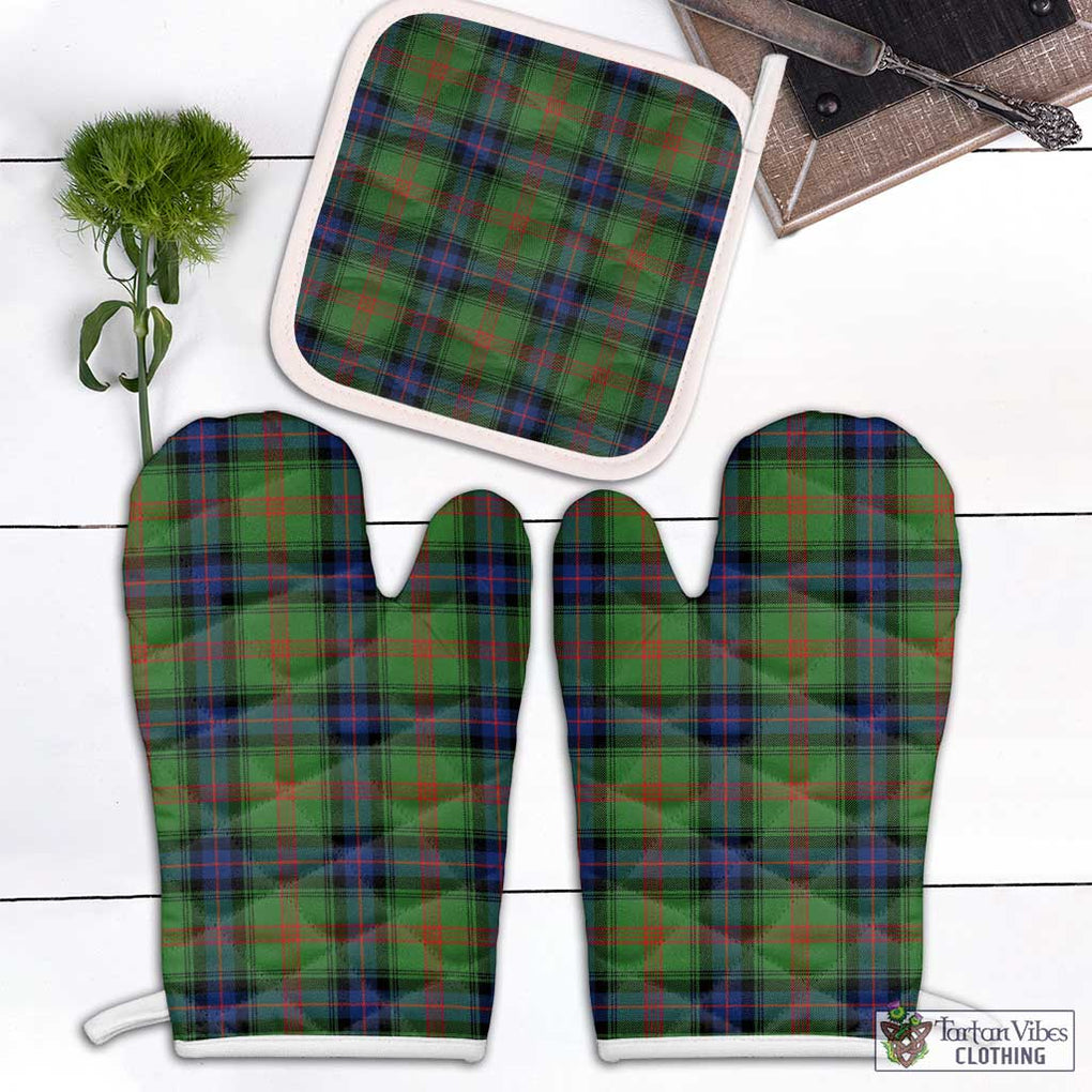 Park Tartan Combo Oven Mitt & Pot-Holder Combo 2 Oven Mitt & 1 Pot-Holder Black - Tartan Vibes Clothing