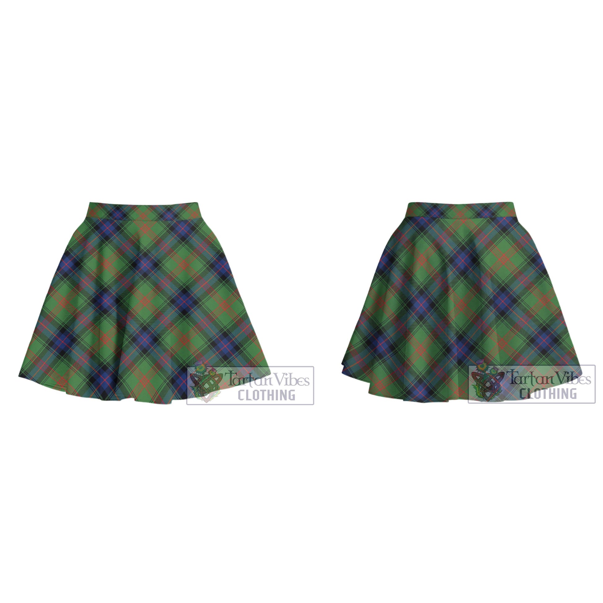 Park Tartan Women's Plated Mini Skirt Cross Style - Tartan Vibes Clothing