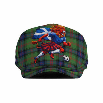 Park Scotland Football Tartan Flat Cap, Jeff Cap Lion Mascot Go Scottish Flat Cap - Tartan Vibes Clothing