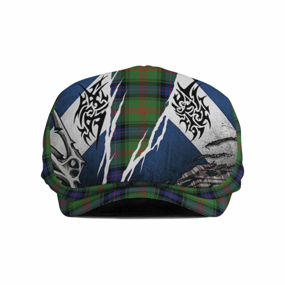 Park Tartan Flat Cap, Jeff Cap Scotland Flag Ripped Tribal Design