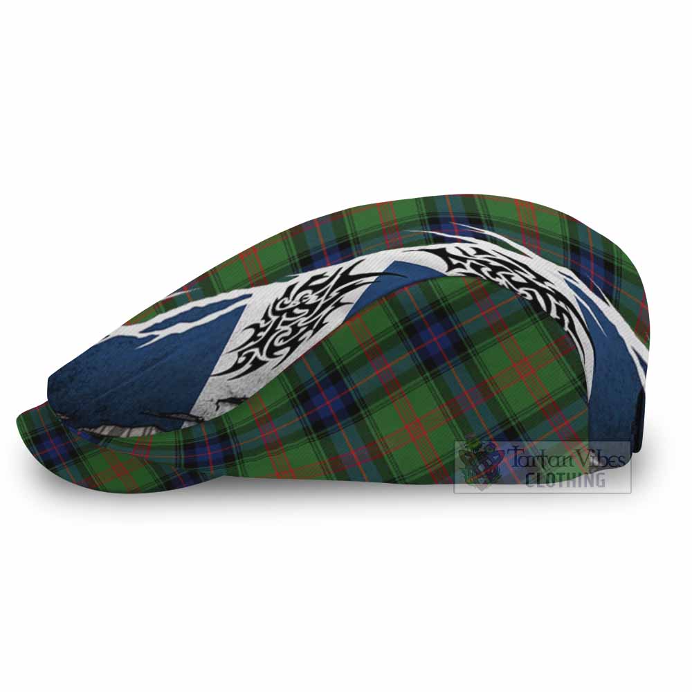 Park Tartan Flat Cap, Jeff Cap Scotland Flag Ripped Tribal Design