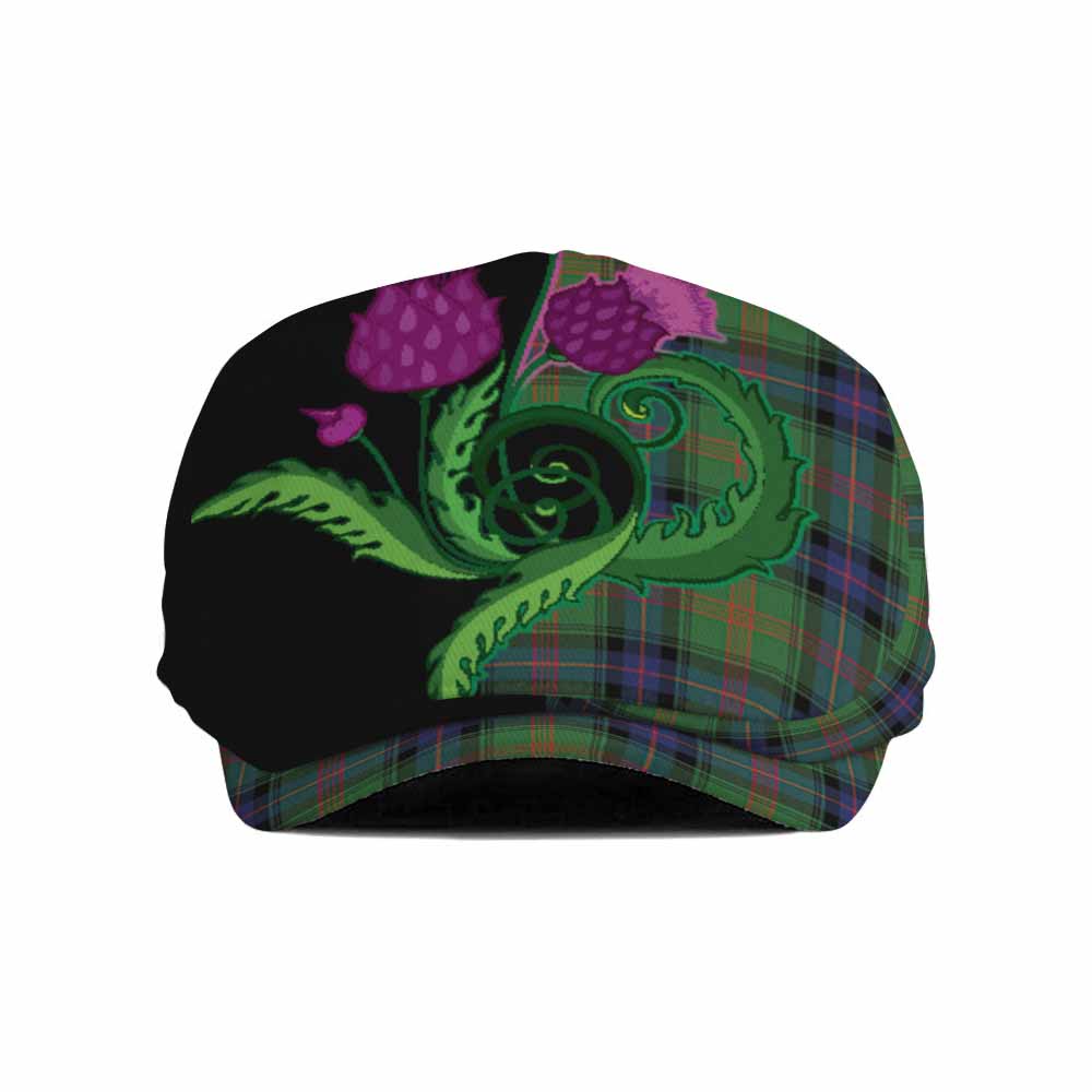 Park Tartan Flat Cap, Jeff Cap Traditional Scottish Thistle