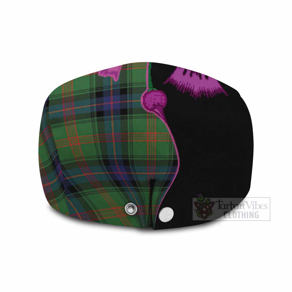 Park Tartan Flat Cap, Jeff Cap Traditional Scottish Thistle