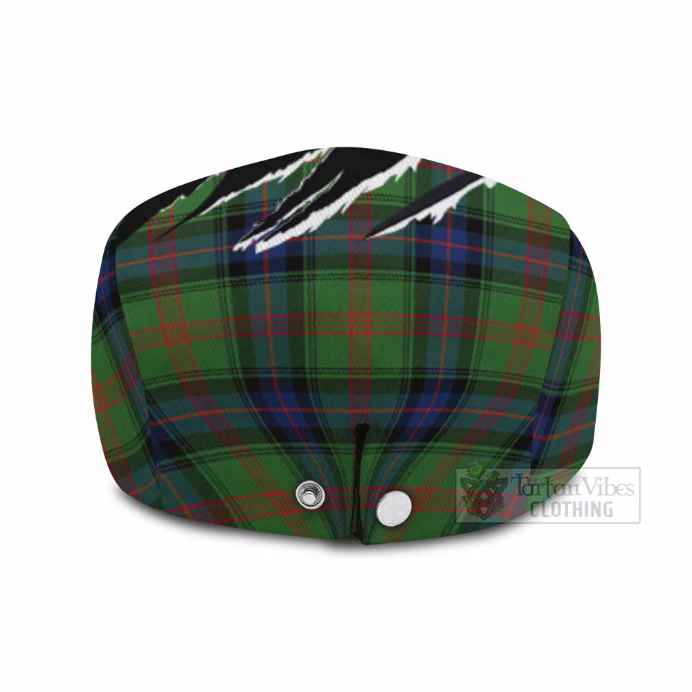 Park Tartan Loch Ness Monster Flat Cap, Jeff Cap Celtic Knot Nessie Art