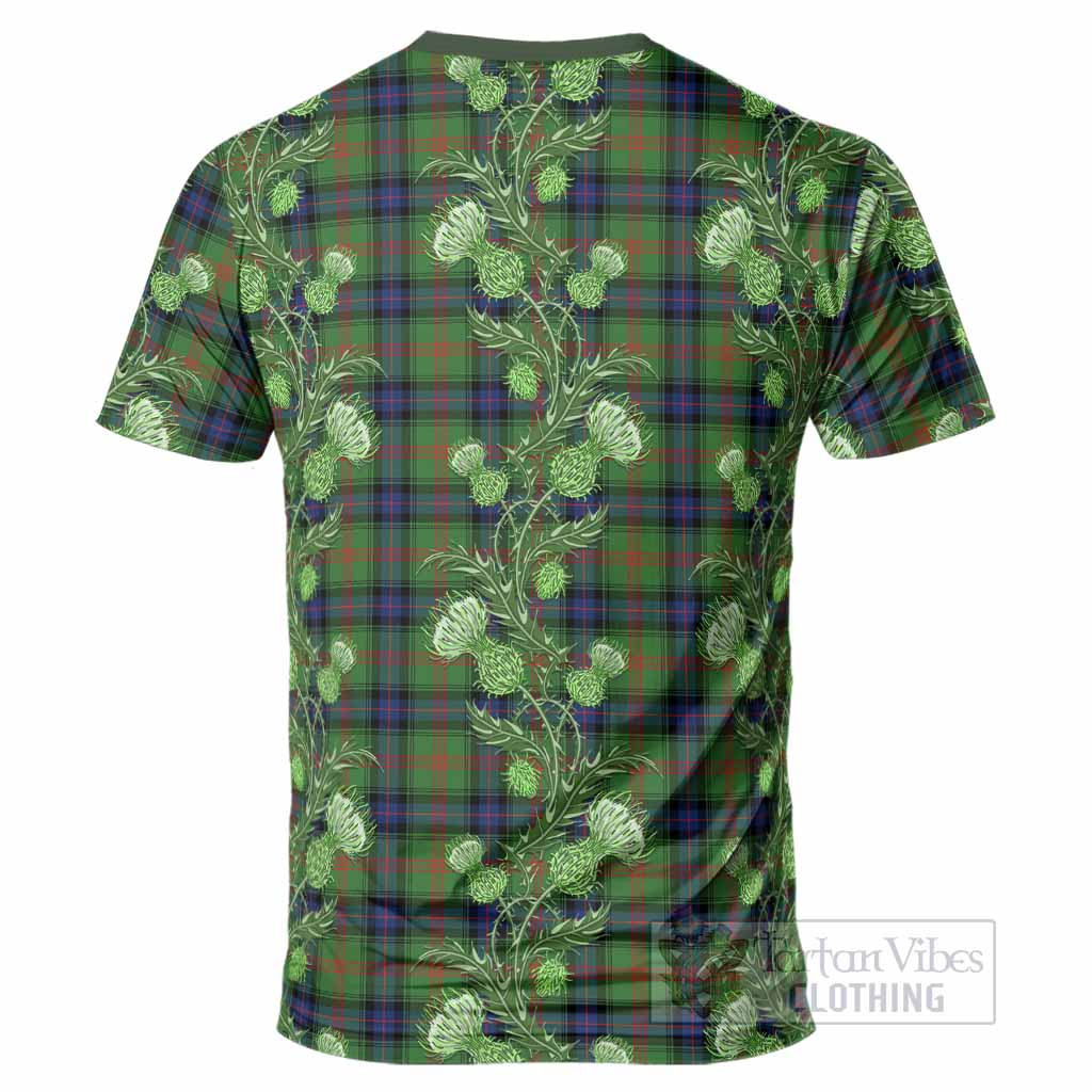 Park Tartan T-Shirt Seamless Scottish Thistle Flowers