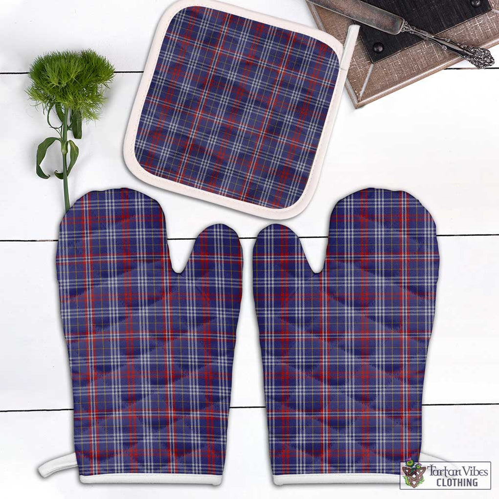 Parker Tartan Combo Oven Mitt & Pot-Holder Combo 2 Oven Mitt & 1 Pot-Holder Black - Tartan Vibes Clothing