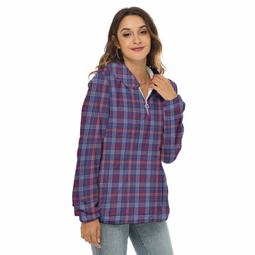Parker Tartan Women's Borg Fleece Hoodie with Half Zip Female - Tartan Vibes Clothing