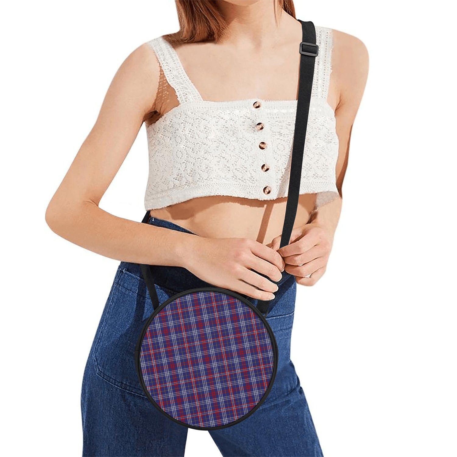 Parker Tartan Round Satchel Bags One Size 9*9*2.7 inch - Tartan Vibes Clothing