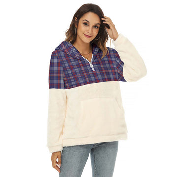 Parker Tartan Half Style Women's Borg Fleece Hoodie with Half Zip Female - Tartan Vibes Clothing