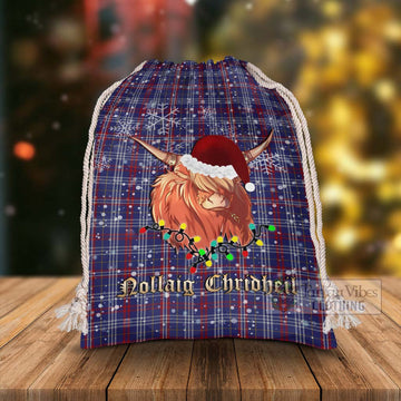 Parker Tartan Christmas Santa's Bag with Twinkle Highland Cattle - Tartan Vibes Clothing