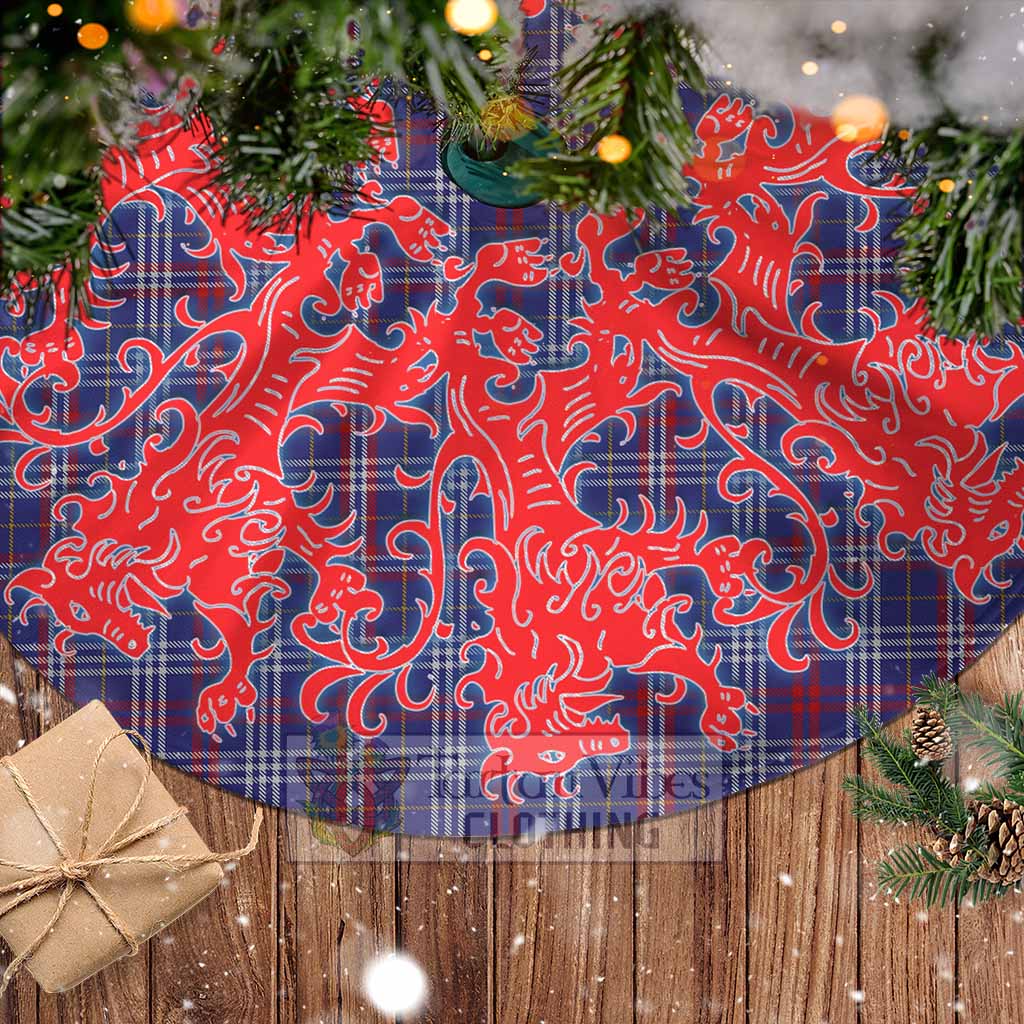 Parker Tartan Christmas Tree Skirt Lion Rampant Style - Tartan Vibes Clothing