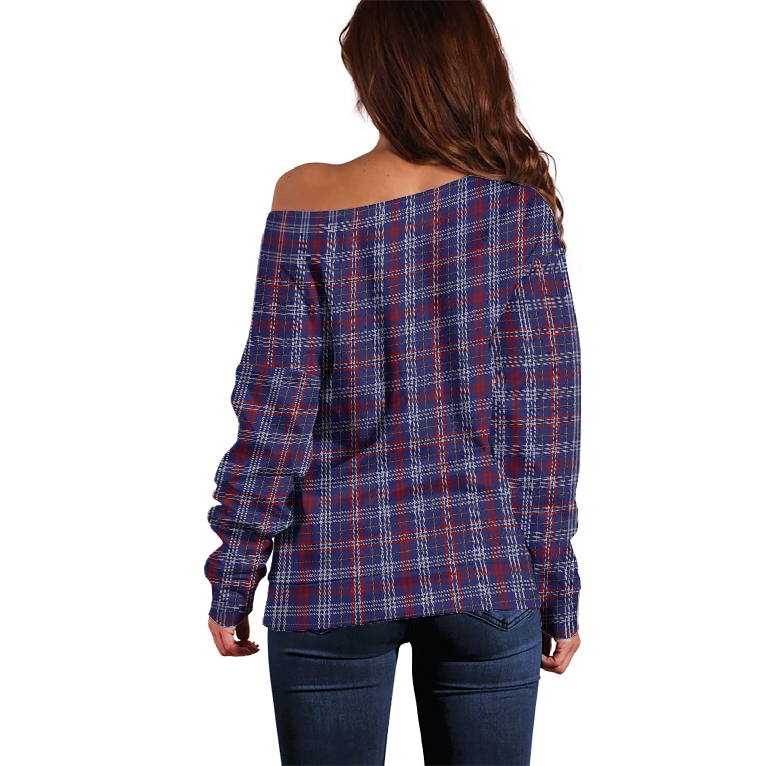 Parker Tartan Off Shoulder Women Sweater - Tartan Vibes Clothing