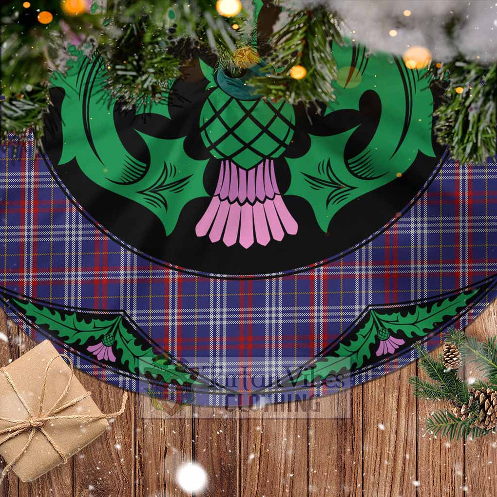 Parker Tartan Christmas Tree Skirt Scottish Thistle Style - Tartan Vibes Clothing