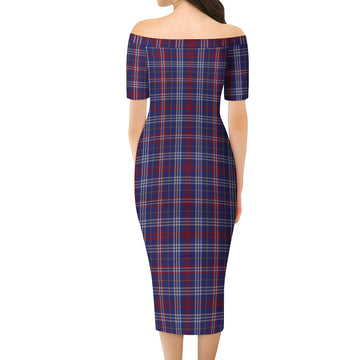 Parker Tartan Off Shoulder Lady Dress - Tartan Vibes Clothing