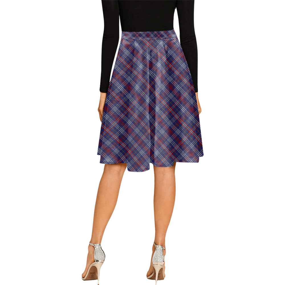 Parker Tartan Melete Pleated Midi Skirt Cross Style - Tartan Vibes Clothing