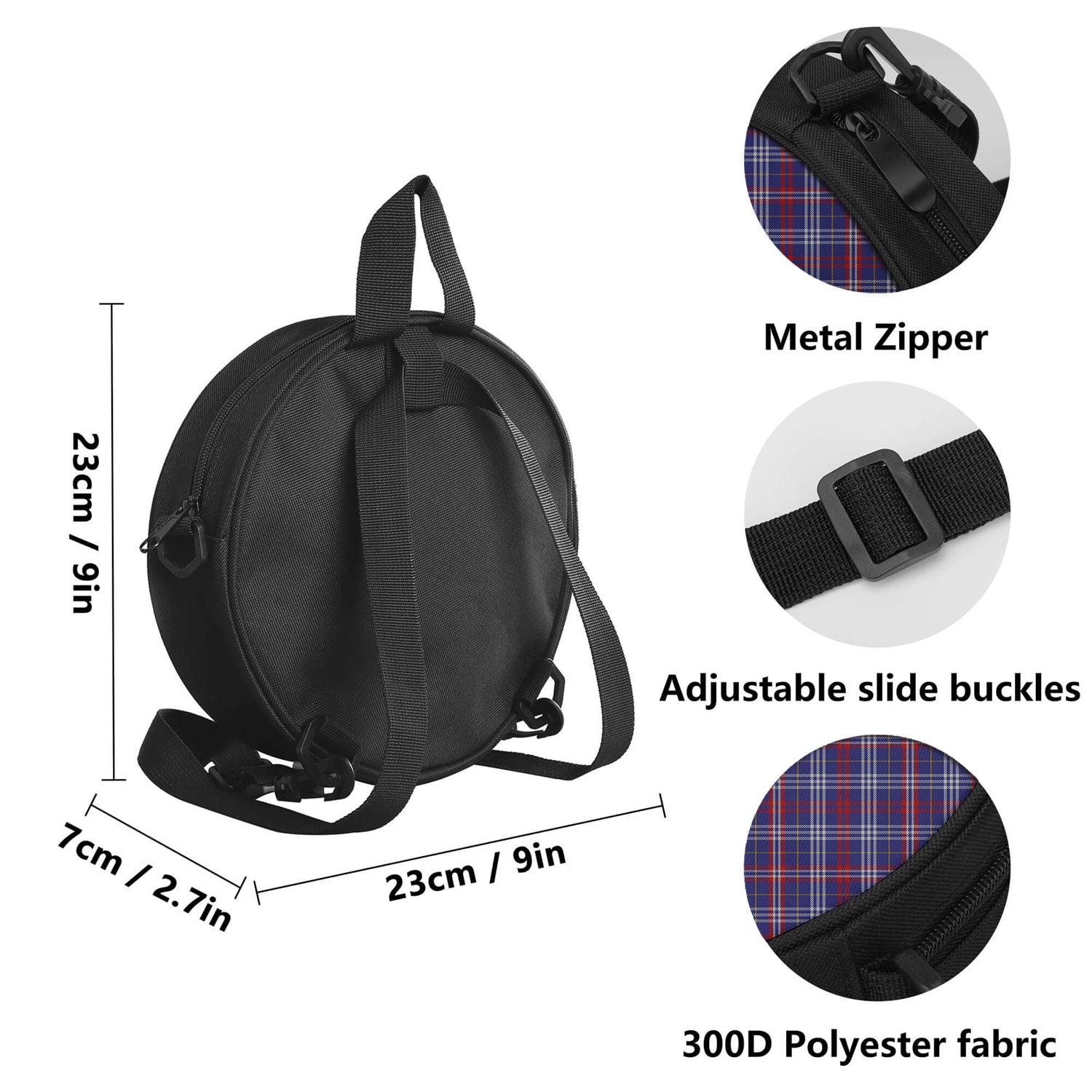 Parker Tartan Round Satchel Bags - Tartan Vibes Clothing
