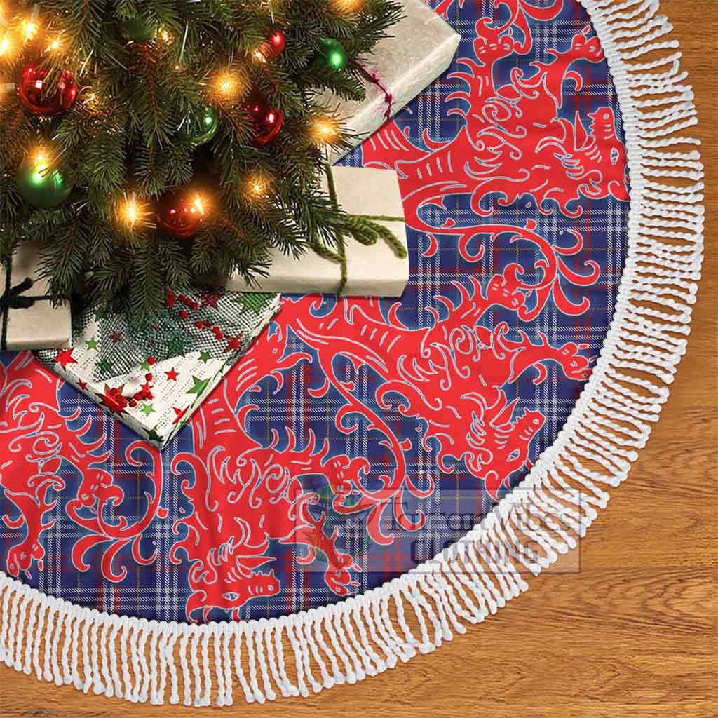 Parker Tartan Christmas Tree Skirt Lion Rampant Style - Tartan Vibes Clothing