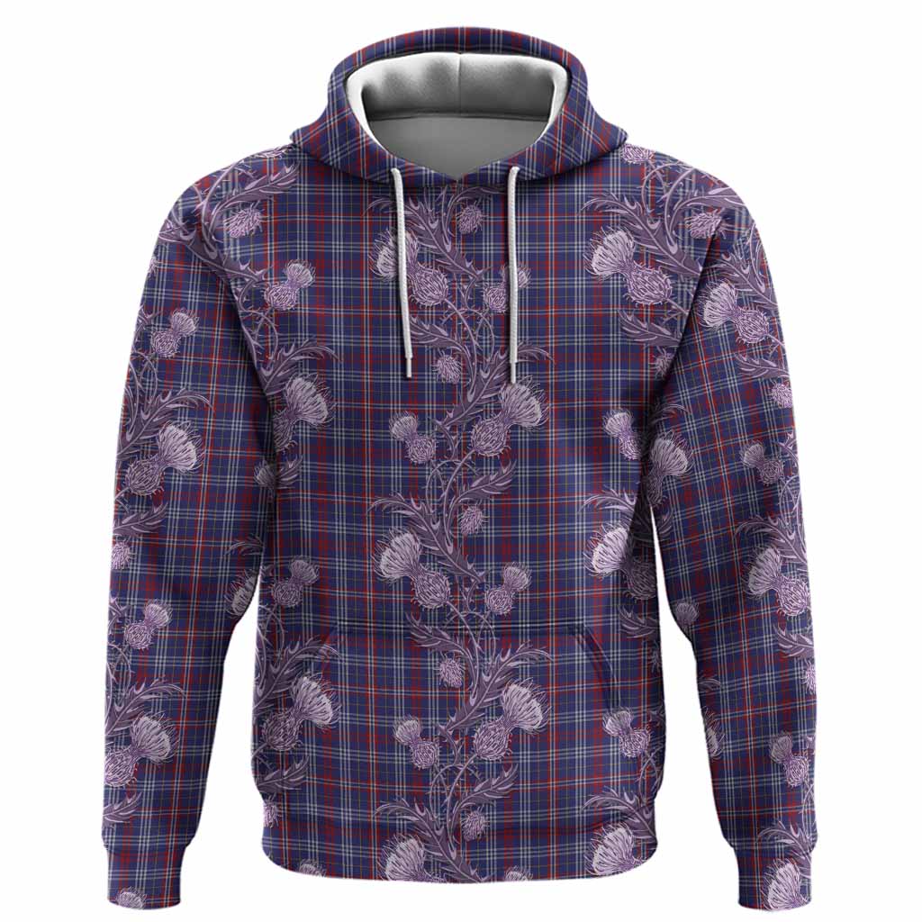 Parker Tartan Hoodie Seamless Scottish Thistle Flowers