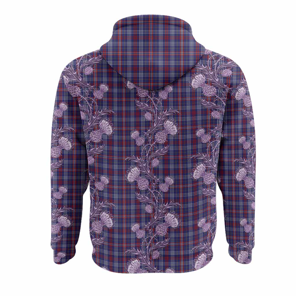 Parker Tartan Hoodie Seamless Scottish Thistle Flowers