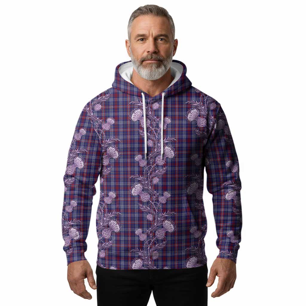 Parker Tartan Hoodie Seamless Scottish Thistle Flowers