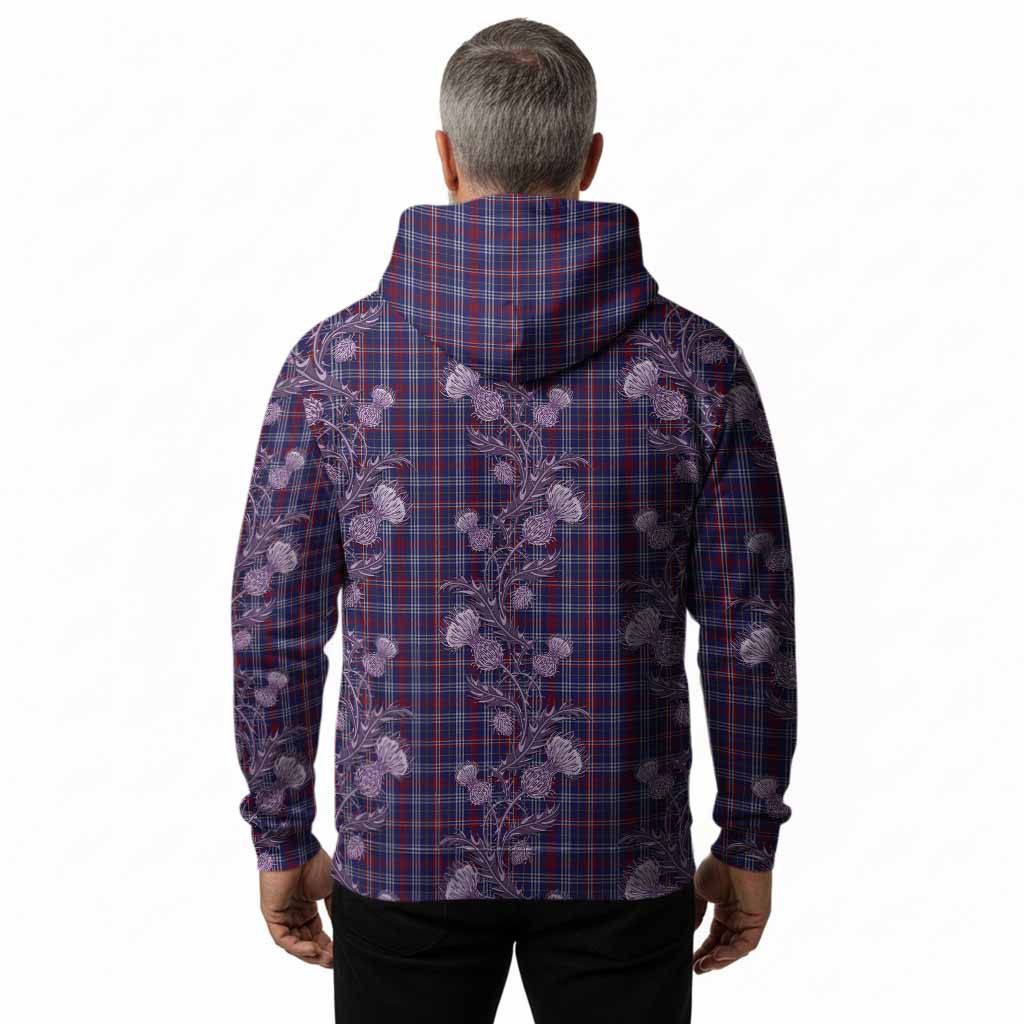 Parker Tartan Hoodie Seamless Scottish Thistle Flowers
