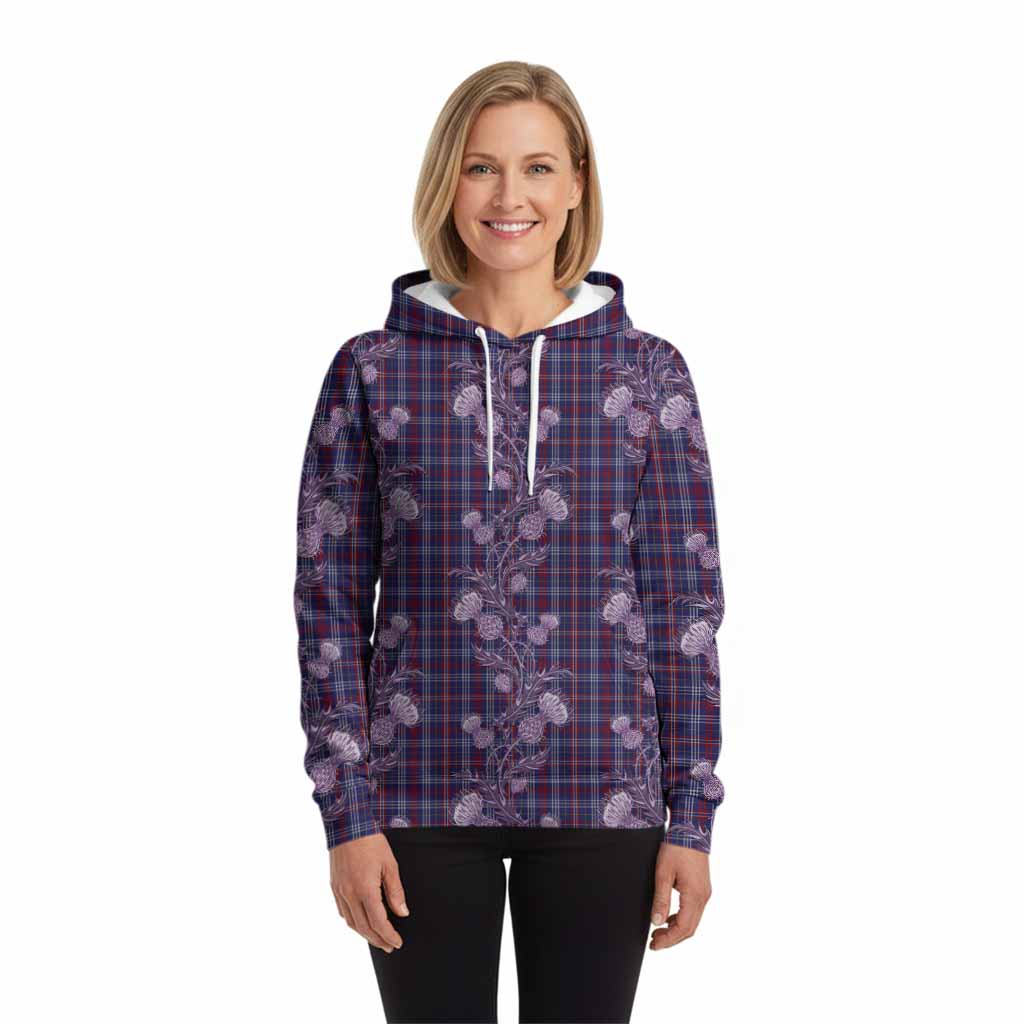 Parker Tartan Hoodie Seamless Scottish Thistle Flowers