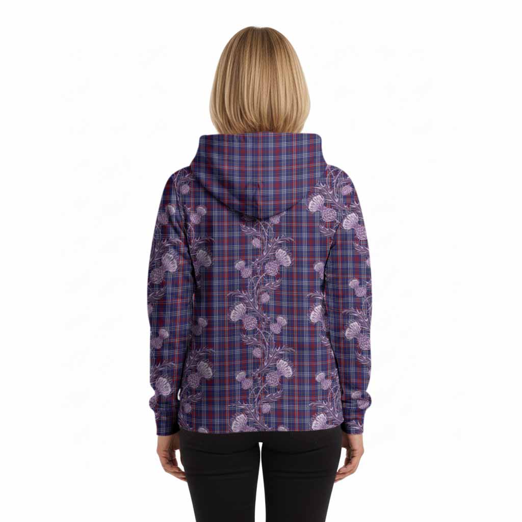 Parker Tartan Hoodie Seamless Scottish Thistle Flowers