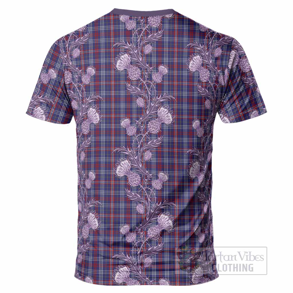 Parker Tartan T-Shirt Seamless Scottish Thistle Flowers