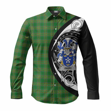 Parry Irish Clan Long Sleeve Button Shirt Celtic Circle Style