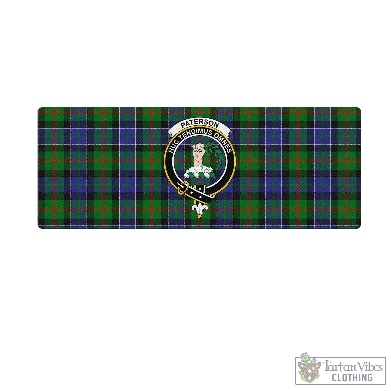 Tartan Vibes Clothing Paterson Tartan Mouse Pad with Family Crest