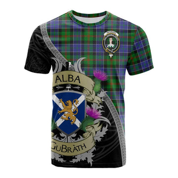 Tartan Vibes Clothing Paterson Tartan Family Crest Cotton T-shirt Lion Rampant Royal Thistle Shield Celtic Inspired