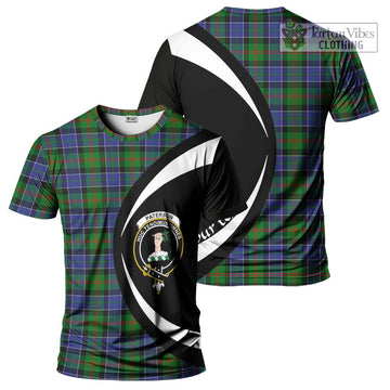Tartan Vibes Clothing Paterson Tartan T-Shirt with Family Crest Circle Style