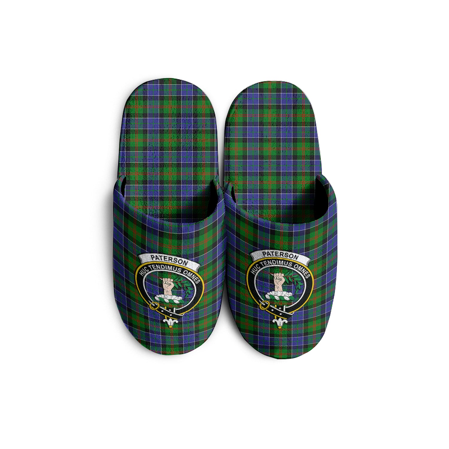 Paterson Tartan Home Slippers with Family Crest KIDS - Tartan Vibes Clothing