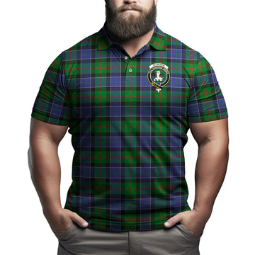 Paterson Tartan Men's Polo Shirt with Family Crest