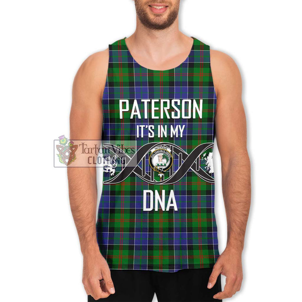 Paterson Tartan Men's Tank Top with Family Crest DNA In Me Style Men - Tartanvibesclothing Shop