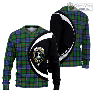 Paterson Tartan Knitted Sweater with Family Crest Circle Style Unisex - Tartan Vibes Clothing