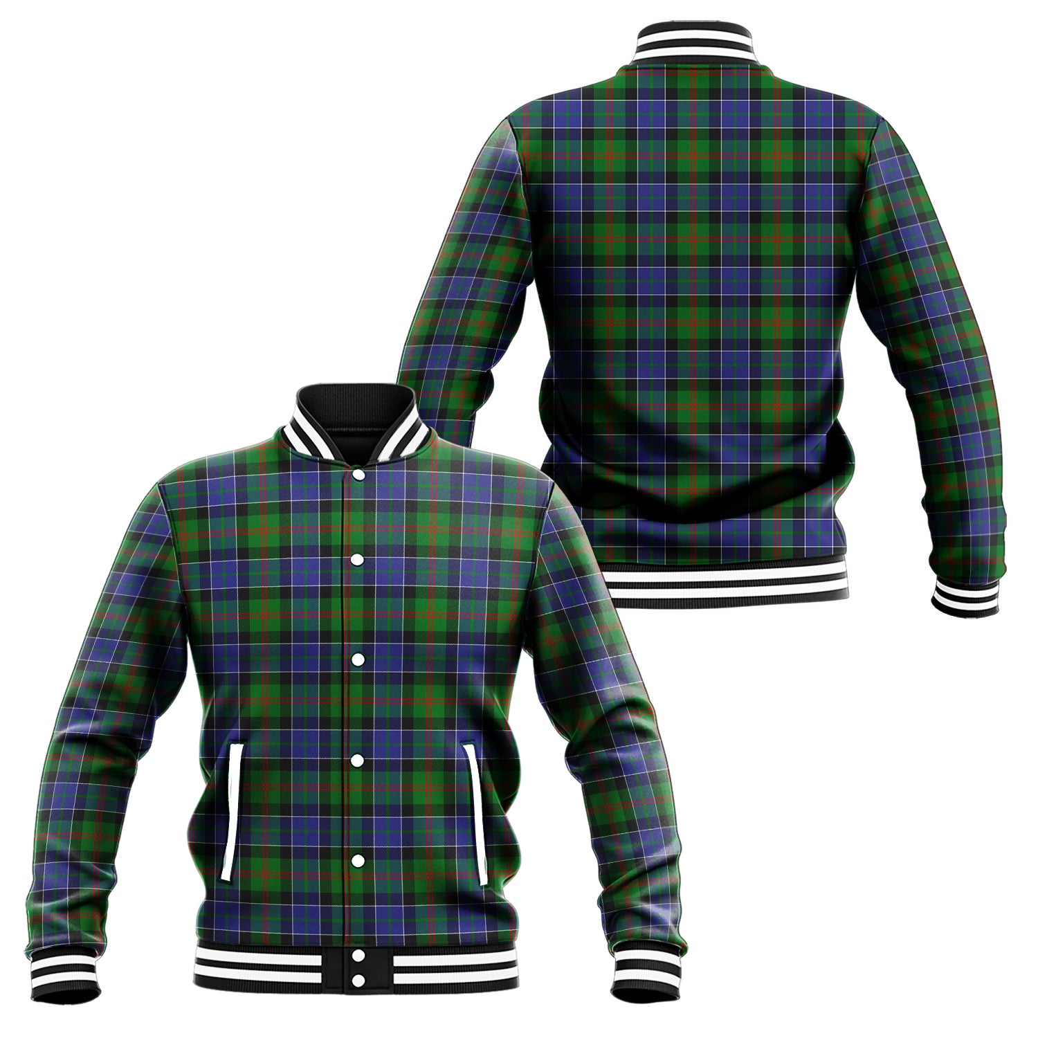 Paterson Tartan Baseball Jacket Unisex - Tartan Vibes Clothing