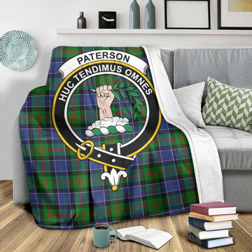Paterson Tartan Blanket with Family Crest