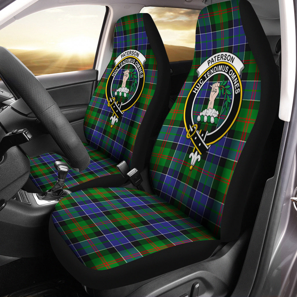 Paterson Tartan Car Seat Cover with Family Crest One Size - Tartanvibesclothing