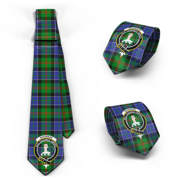 Paterson Tartan Classic Necktie with Family Crest