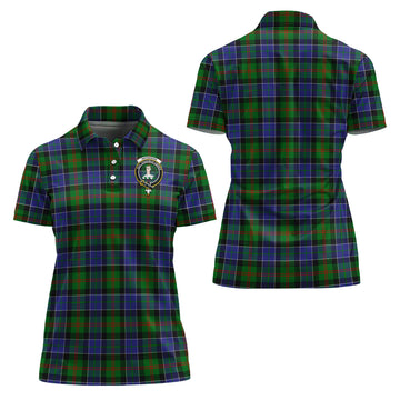 Paterson Tartan Polo Shirt with Family Crest For Women