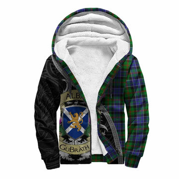 Paterson Tartan Family Crest Sherpa Hoodie Lion Rampant Royal Thistle Shield Celtic Inspired