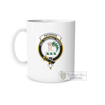 Paterson Family Crest Ceramic Mug One Size 11oz size - 2D-tartanvibesclothing